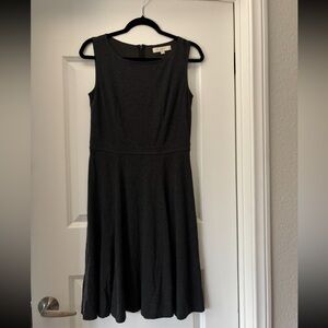 LOFT Charcoal Sleeveless Midi Dress size 4